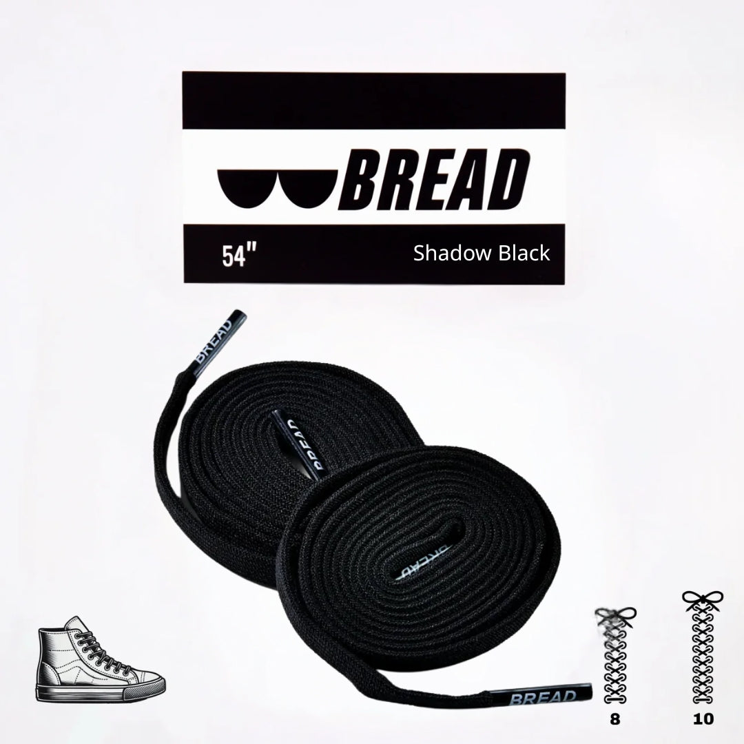 Stretchy Travel Shoelaces By Bread - Shadow Black