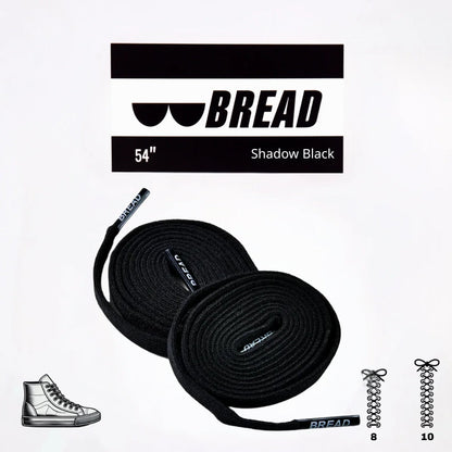 Stretchy Travel Shoelaces By Bread - Shadow Black