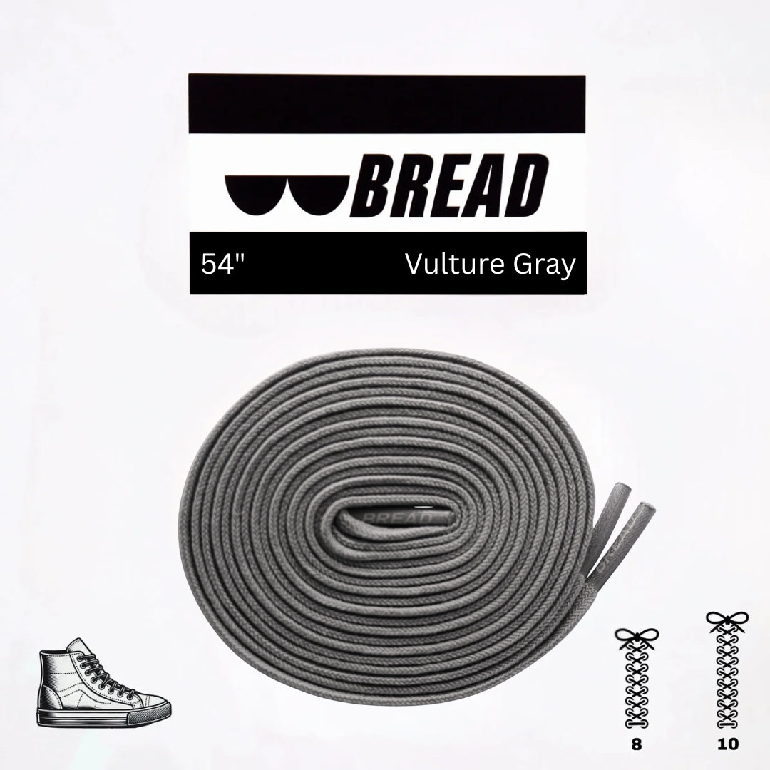 Stretchy Travel Shoelaces By Bread - Vulture Gray