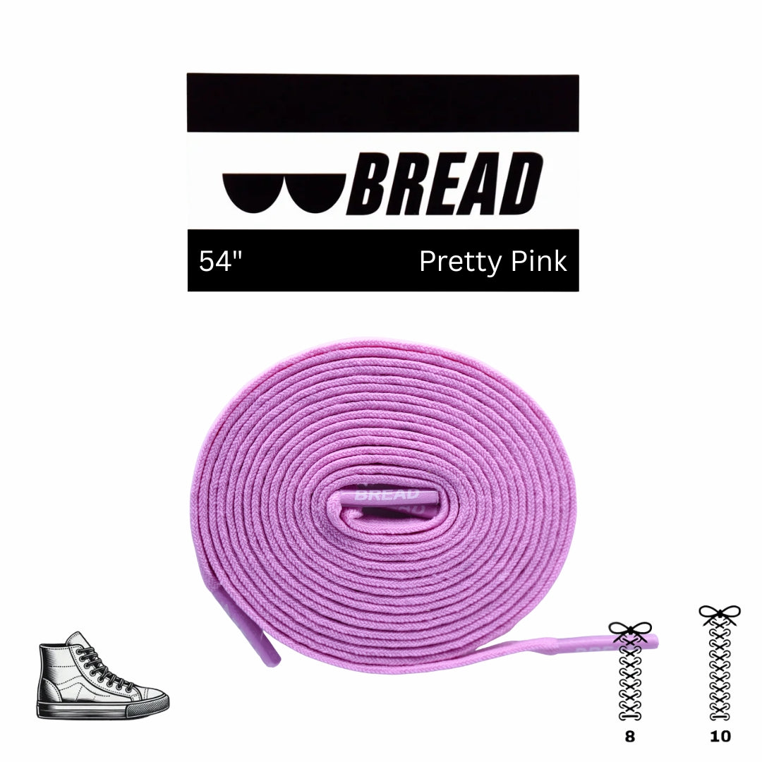 Stretchy Travel Shoelaces By Bread - Pretty Pink