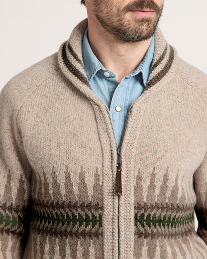 Pendleton Sawtooth Buck Zip Sweater detail 2