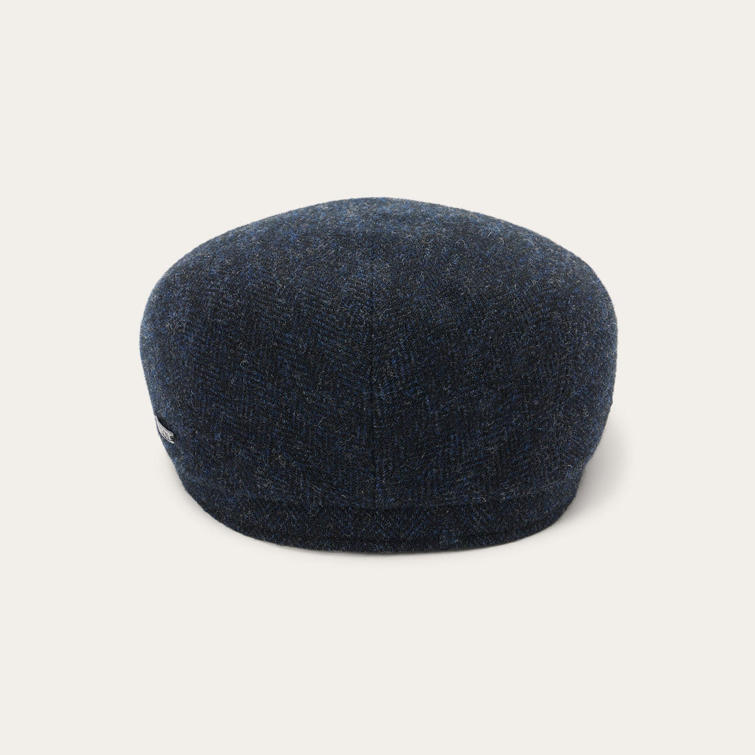 Stetson Wool Herringbone Driver Cap in Navy herringbone, back view