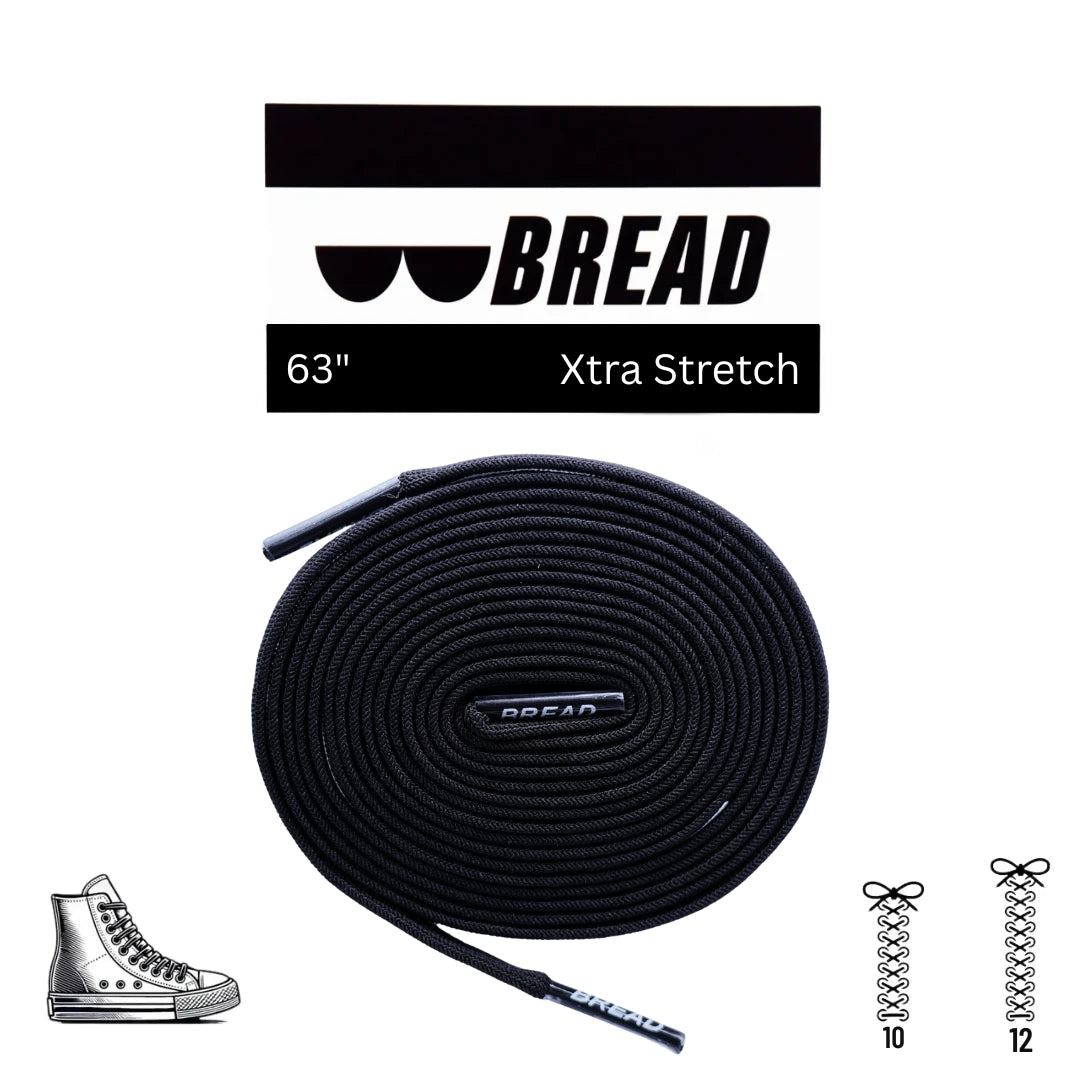 Stretchy Travel Shoelaces By Bread - Shadow Black
