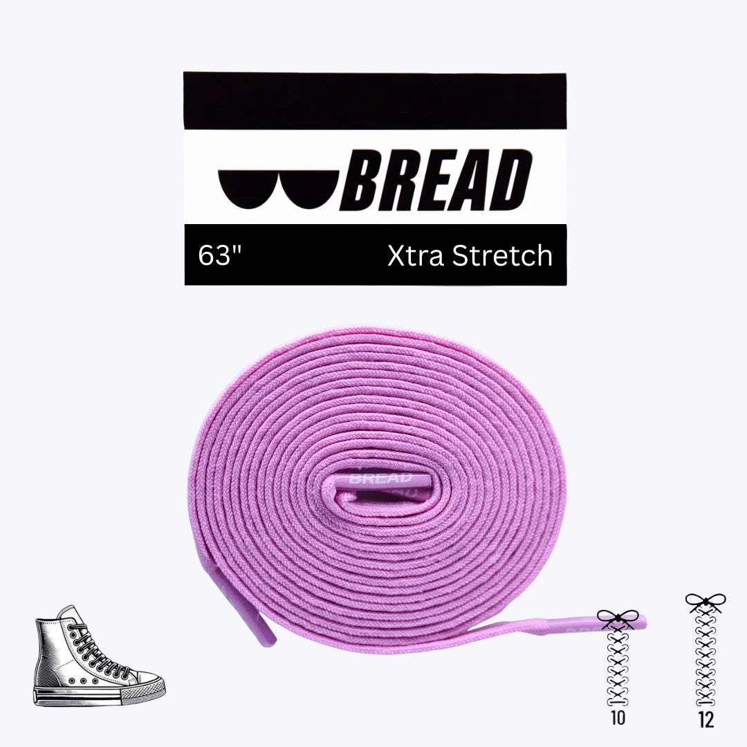 Stretchy Travel Shoelaces By Bread - Pretty Pink