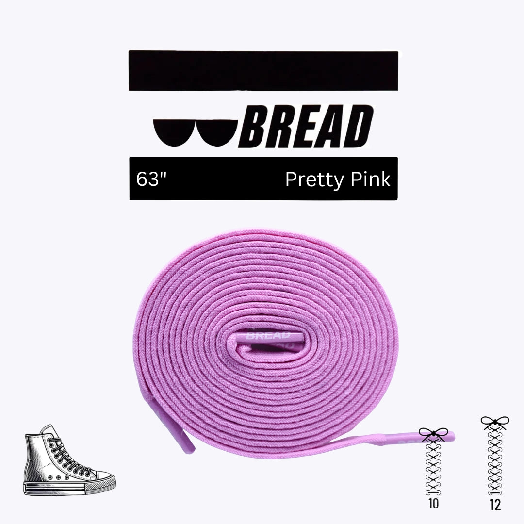 Stretchy Travel Shoelaces By Bread - Pretty Pink