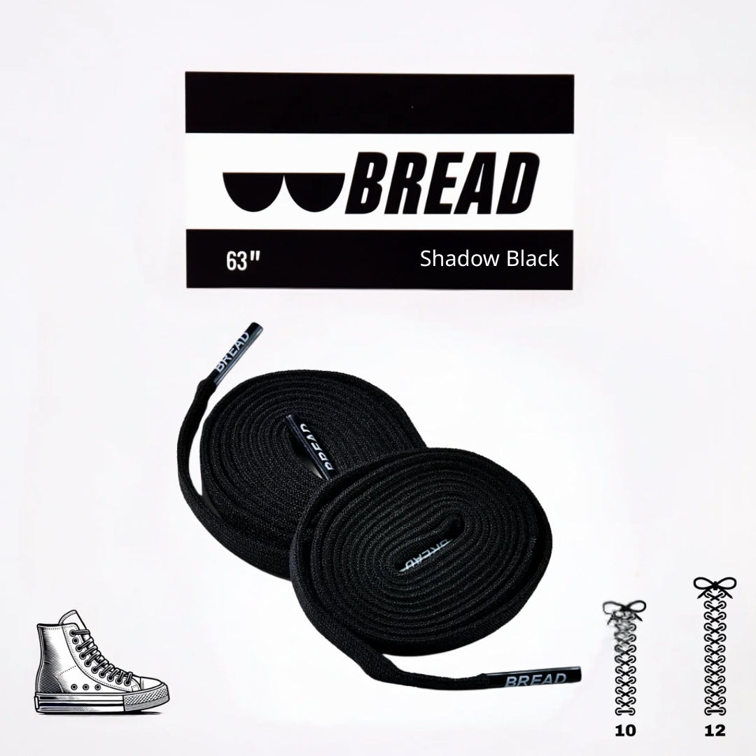 Stretchy Travel Shoelaces By Bread Shadow Black