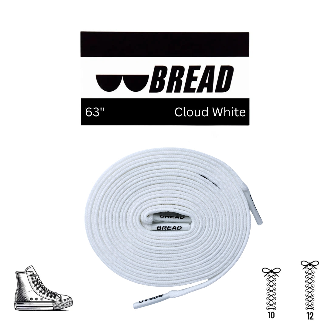 Stretchy Travel Shoelaces By Bread Cloud White