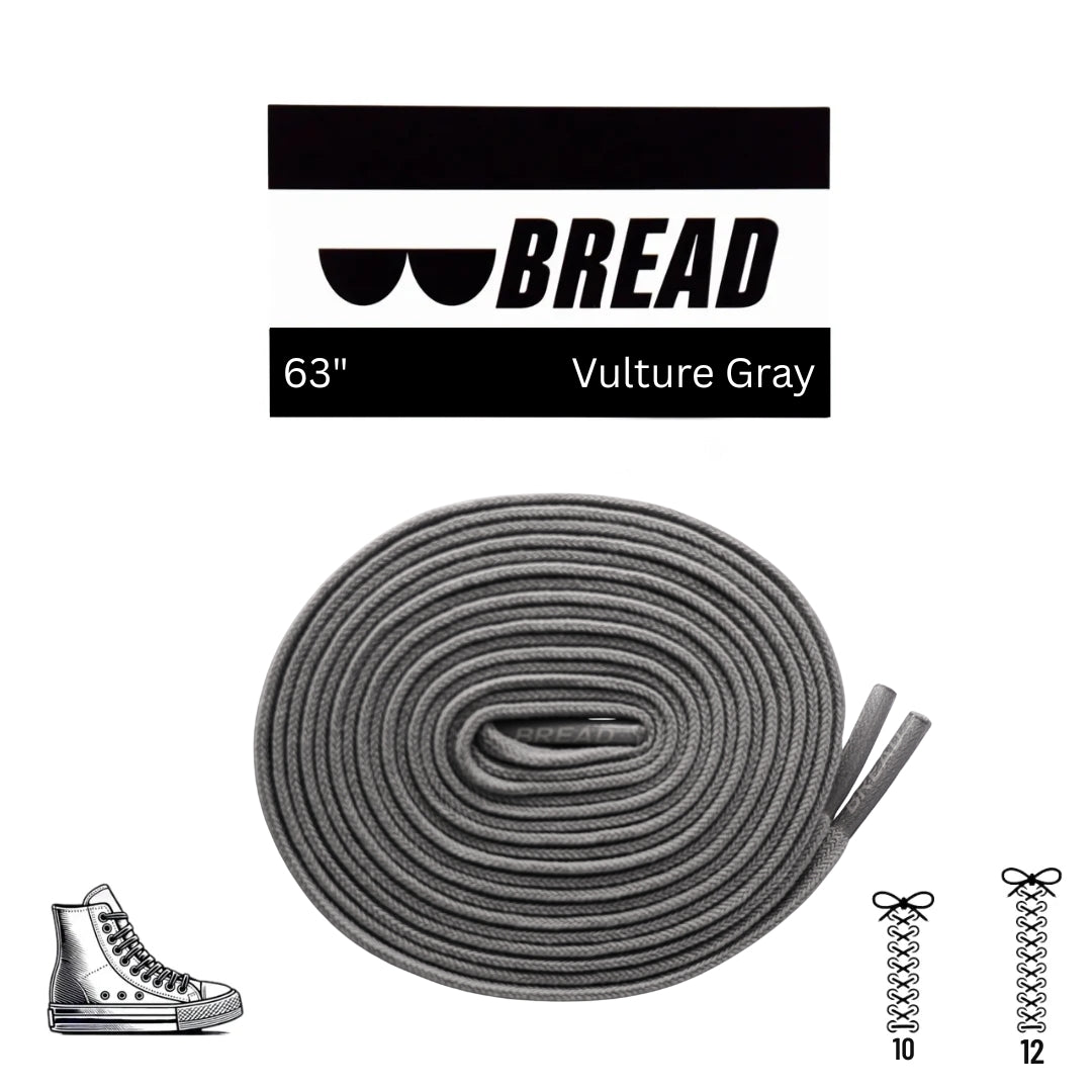 Stretchy Travel Shoelaces By Bread - Vulture Gray