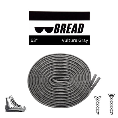 Stretchy Travel Shoelaces By Bread - Vulture Gray