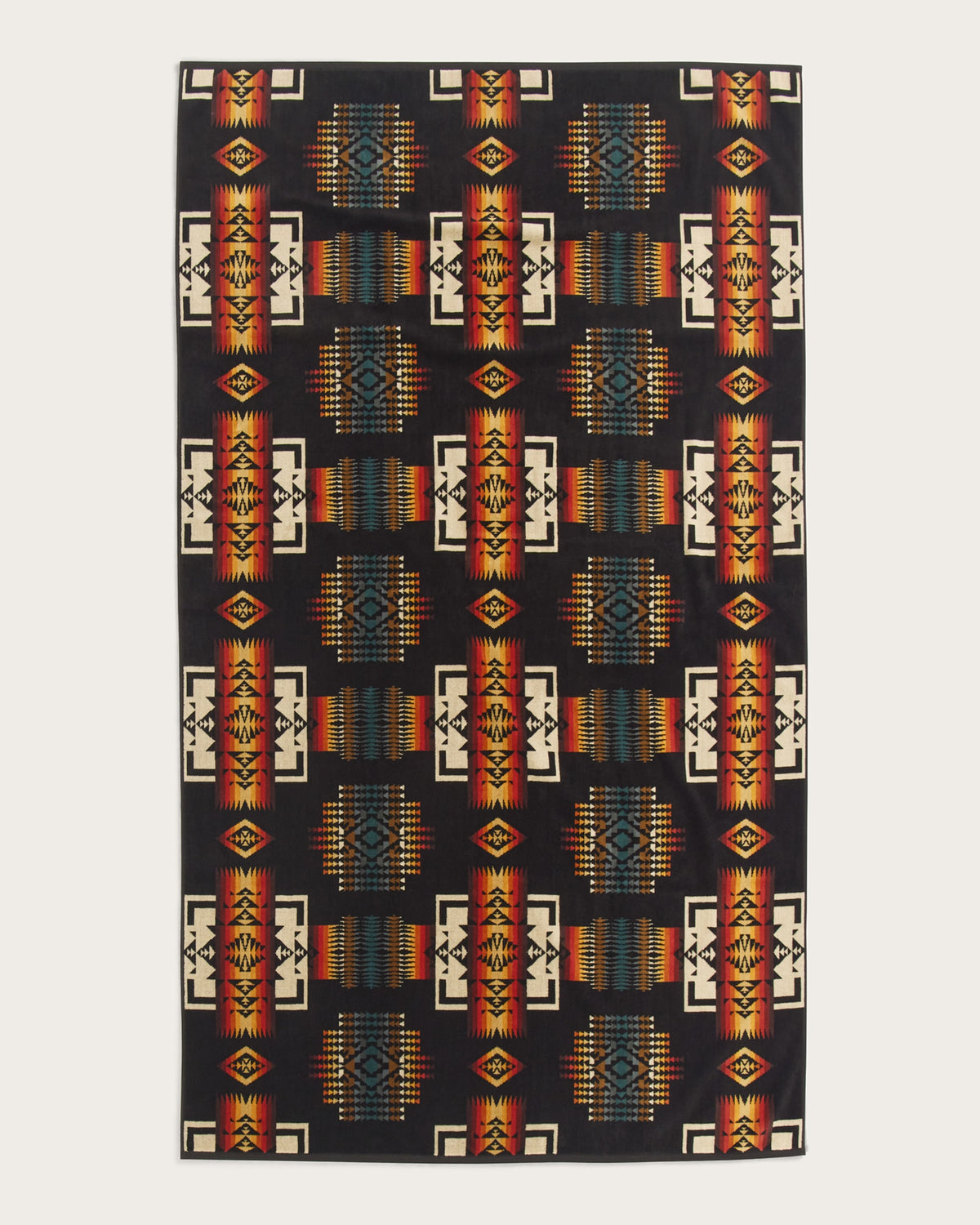 Pendleton Oversized Jacquard Spa Towel in Black, view 1