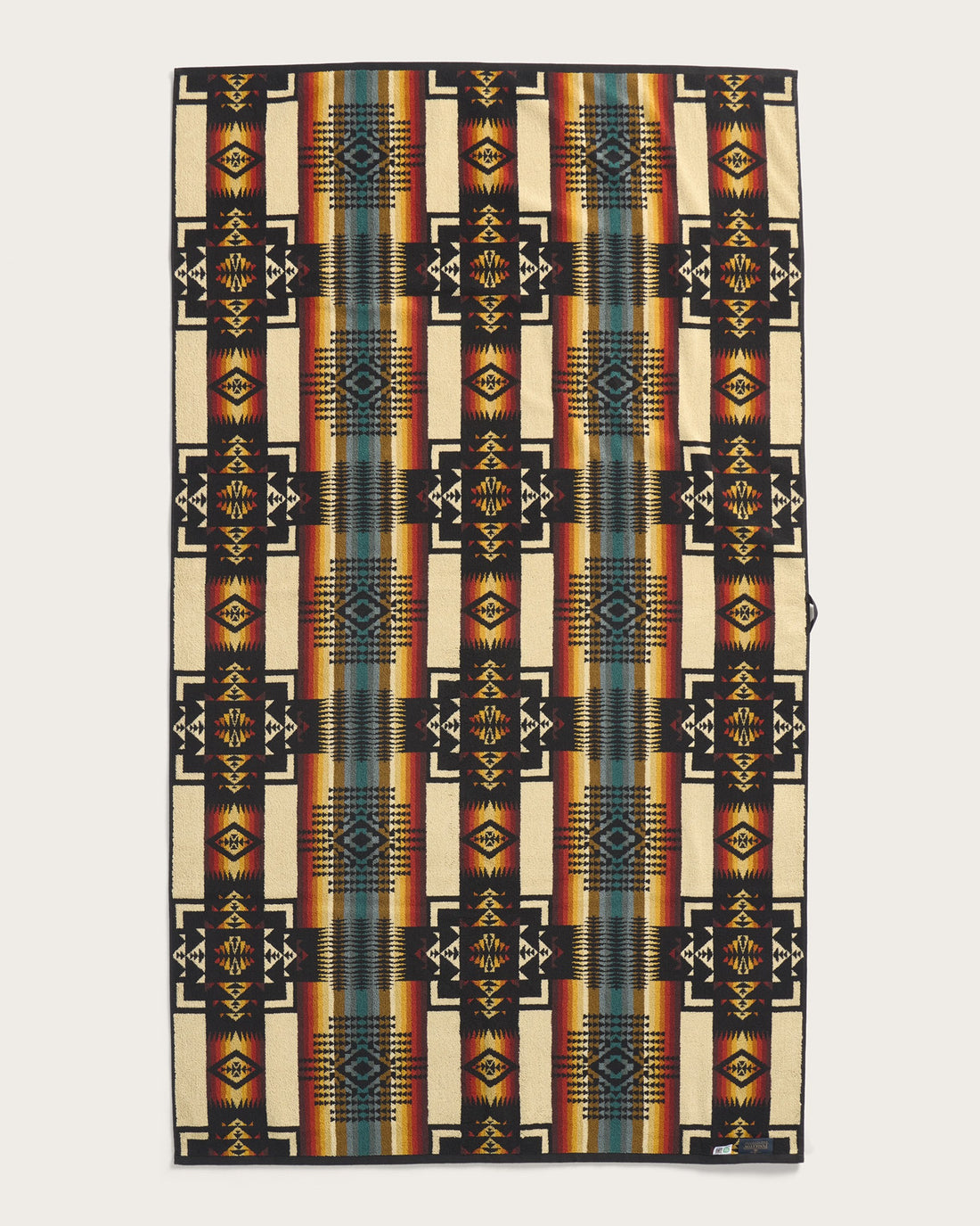 Pendleton Oversized Jacquard Spa Towel in Black, view 2