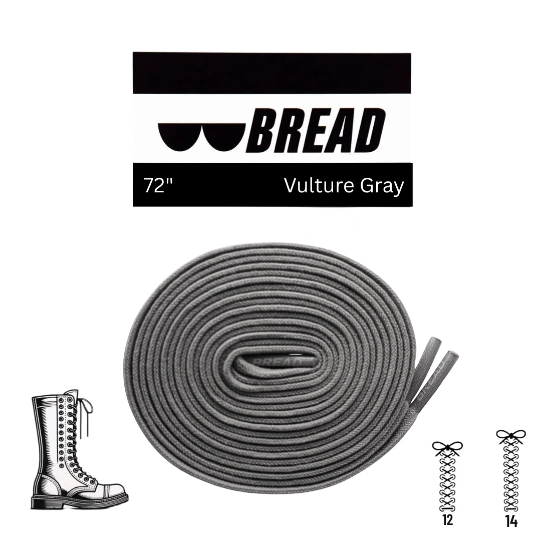 Stretchy Travel Shoelaces By Bread - Vulture Gray