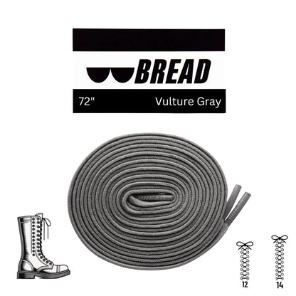 Stretchy Travel Shoelaces By Bread - Vulture Gray