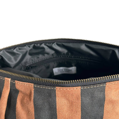 Stripe Print Cross Body Bag - Large