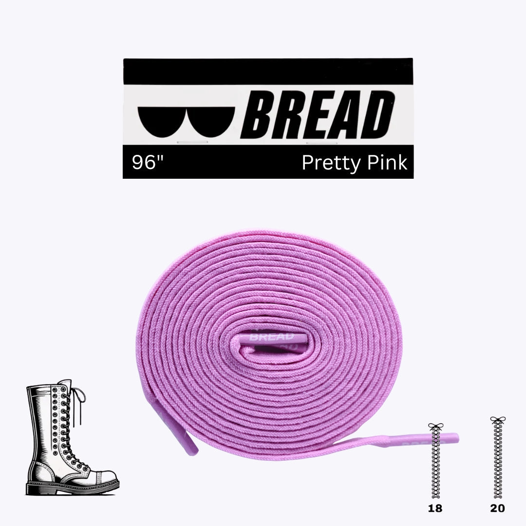 Stretchy Travel Shoelaces By Bread - Pretty Pink