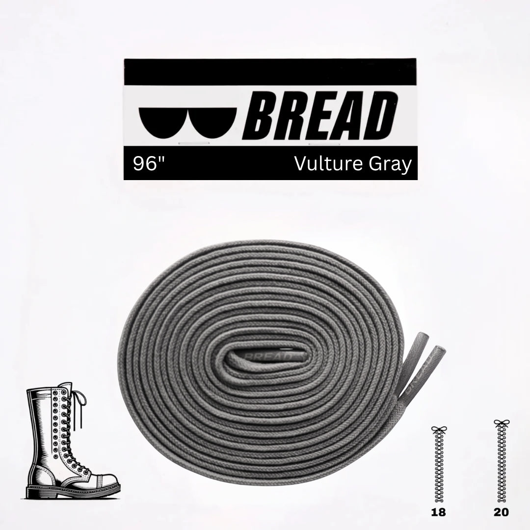 Stretchy Travel Shoelaces By Bread - Vulture Gray