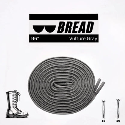 Stretchy Travel Shoelaces By Bread - Vulture Gray