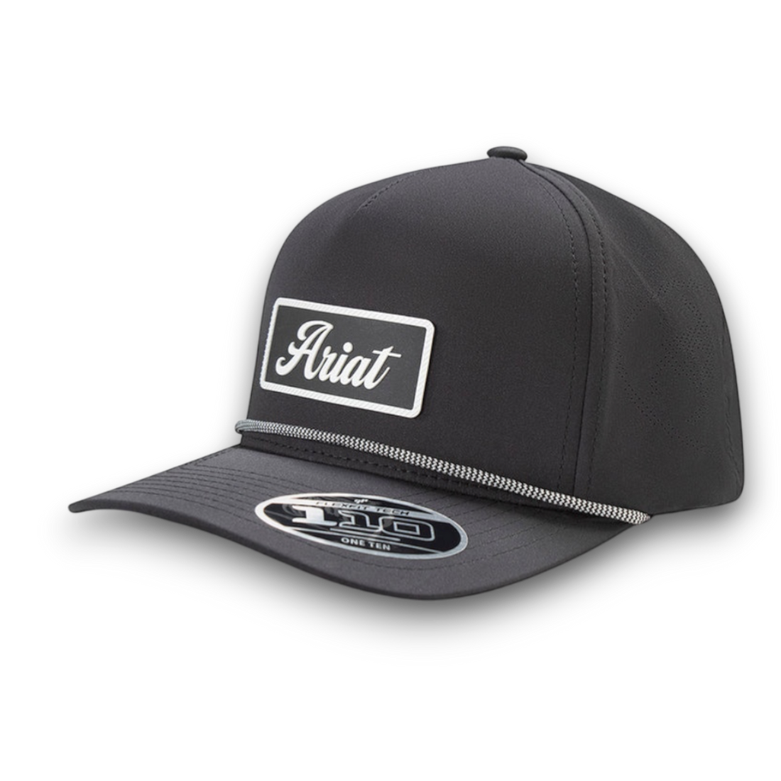Ariat Black Rubber Patch Ballcap in 100% polyester