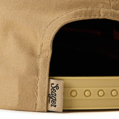 Seager Badge Snapback Cap British Khaki