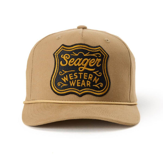Seager Badge Snapback Cap British Khaki alternate view