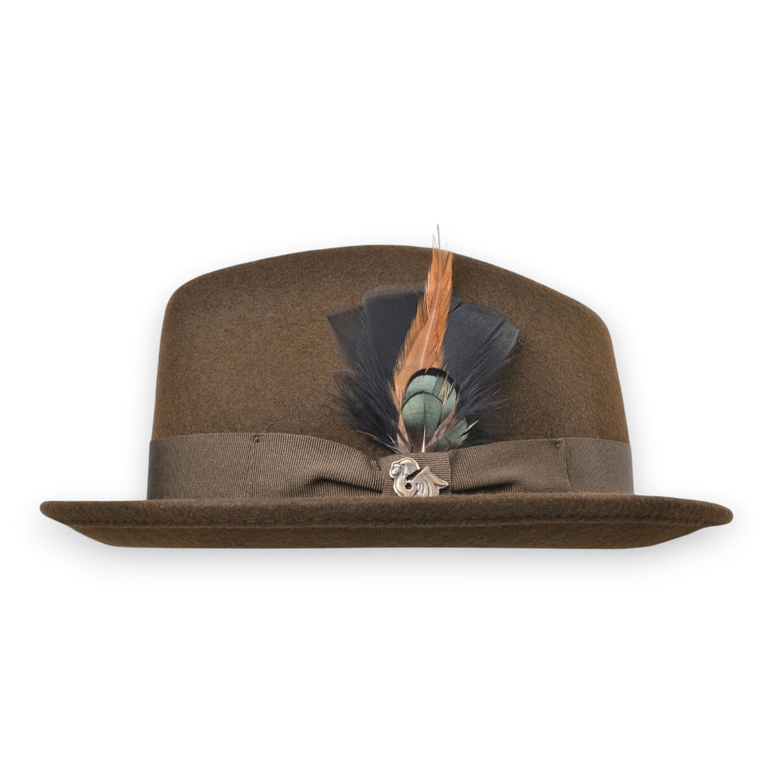 Bigalli Roma Felt Fedora in chocolate