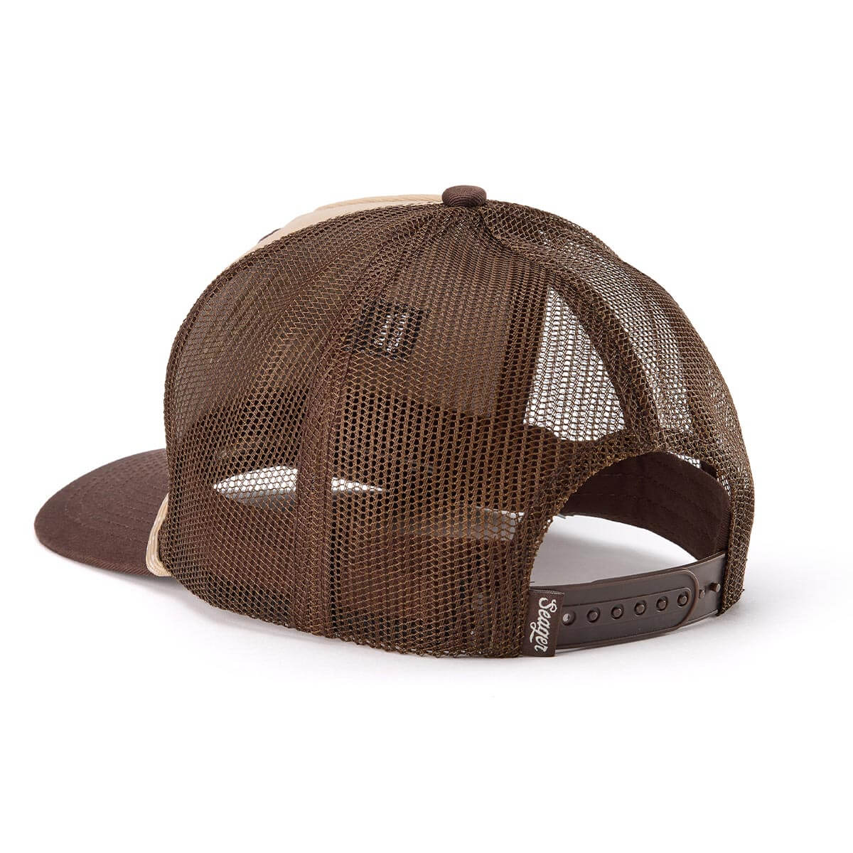 Seager Branded Trucker Snapback Cap Khaki
