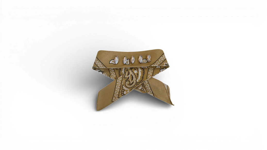 Moon Ridge Sand Bejeweled Bandana