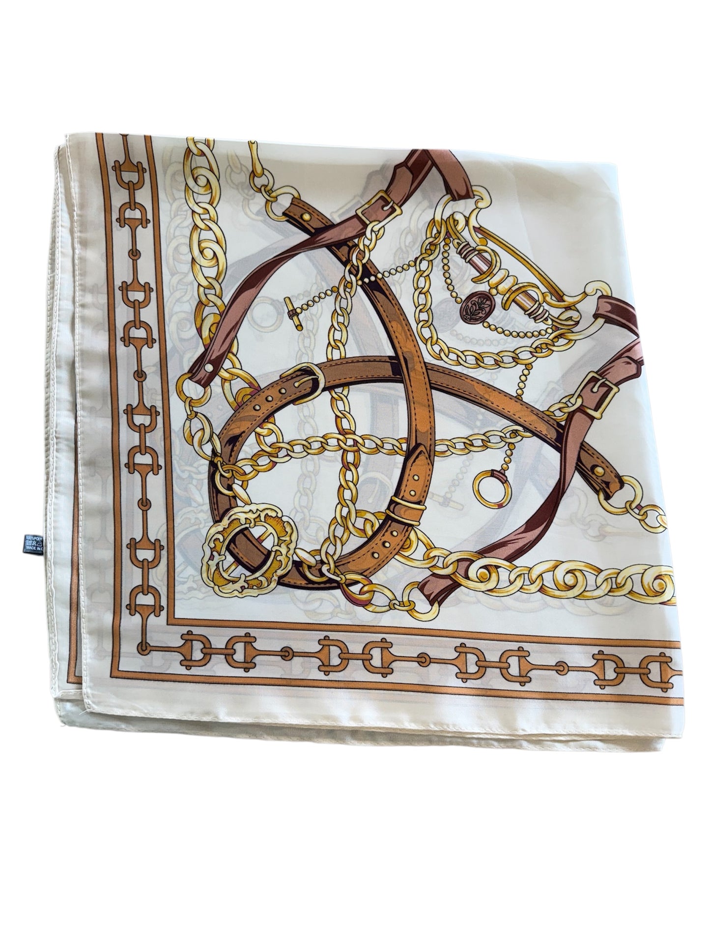 Gold Drip Satin Scarf