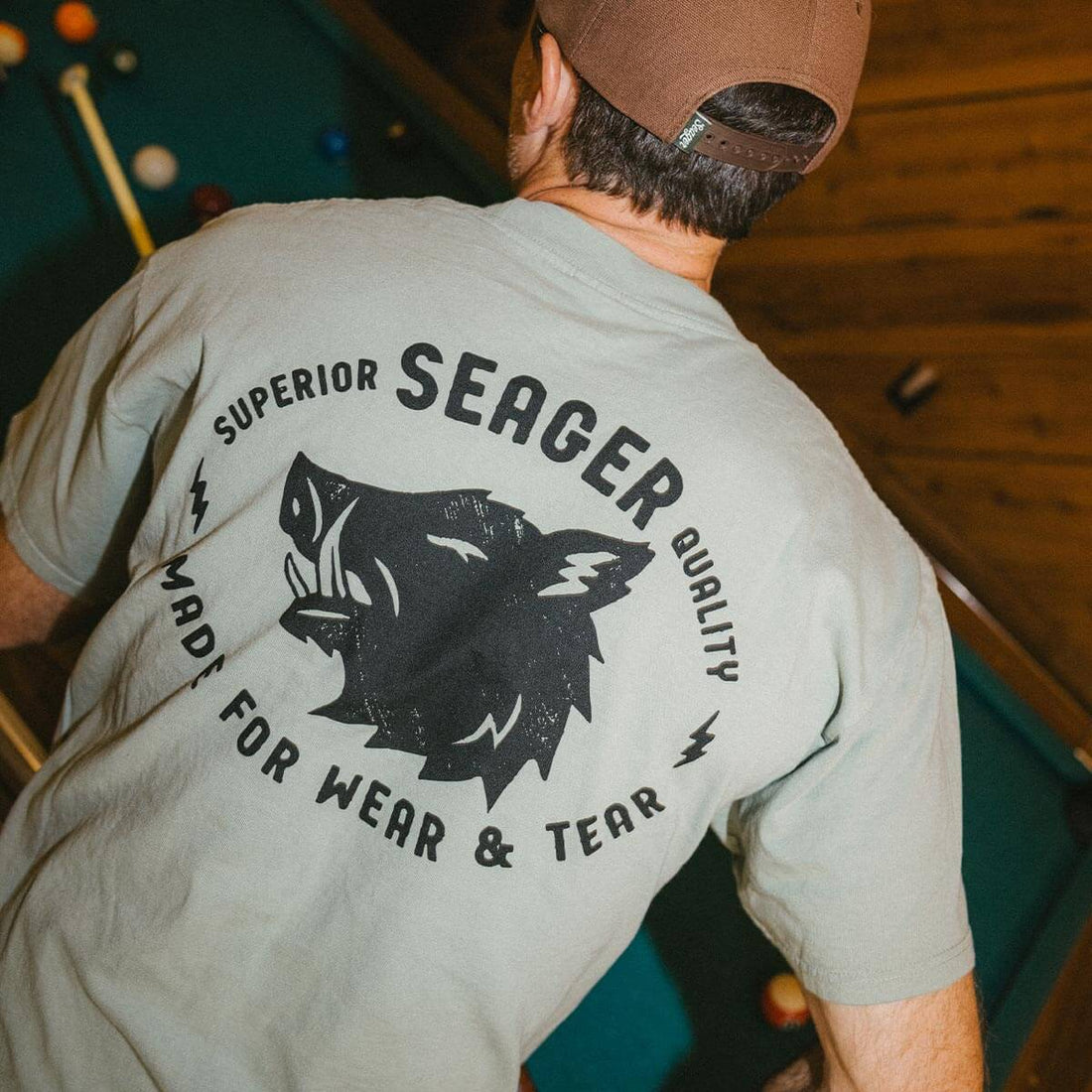 Seager Iron Boar Premium Tee Pigment Green