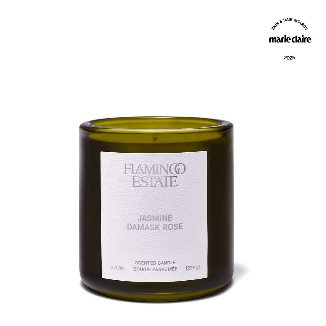Flamingo Estate Jasmine Damask Rose Candle 8oz