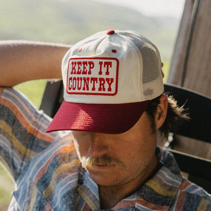 Seager Keep It Country Trucker Cap Cream/Red