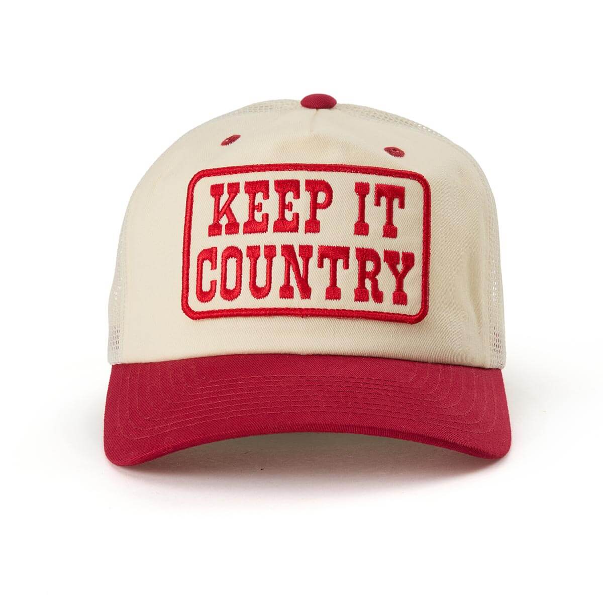 Seager Keep It Country Trucker Cap Cream/Red