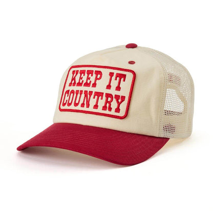 Seager Keep It Country Trucker Cap Cream/Red