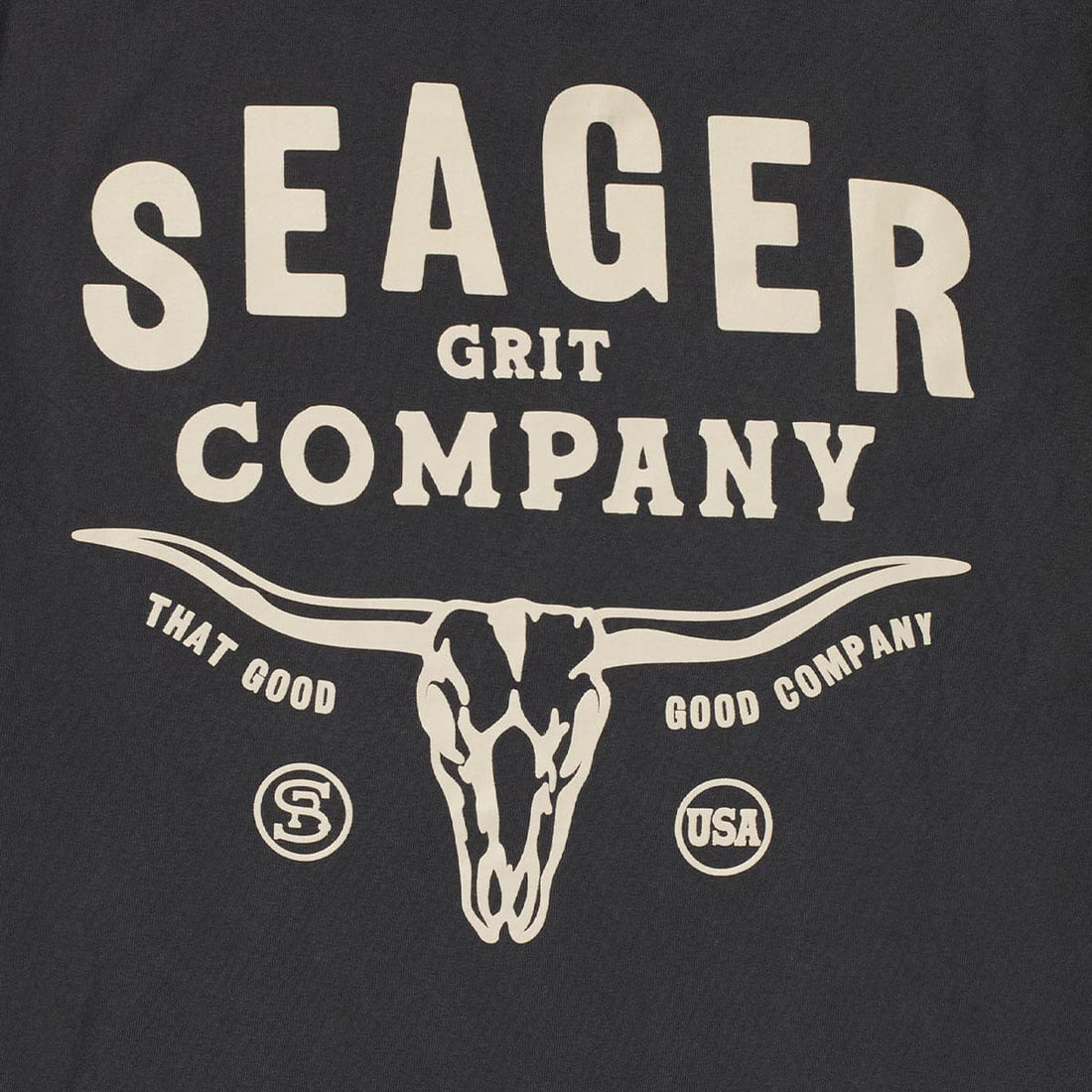Seager Longhorn Premium Tee Pigment Black