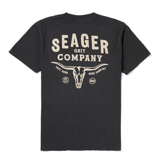 Seager Longhorn Premium Tee Pigment Black