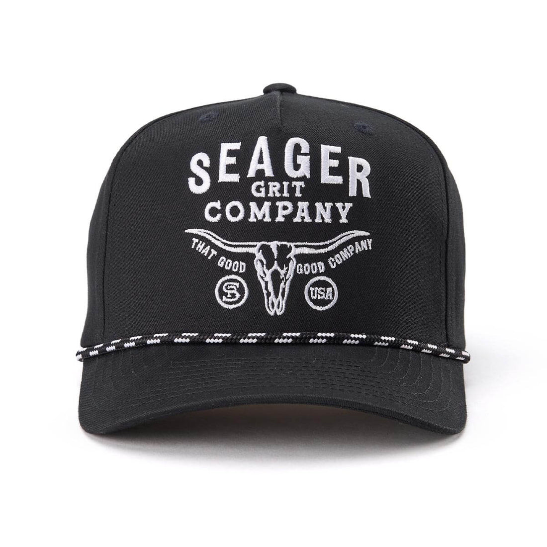 Seager Longhorn Snapback Cap Black