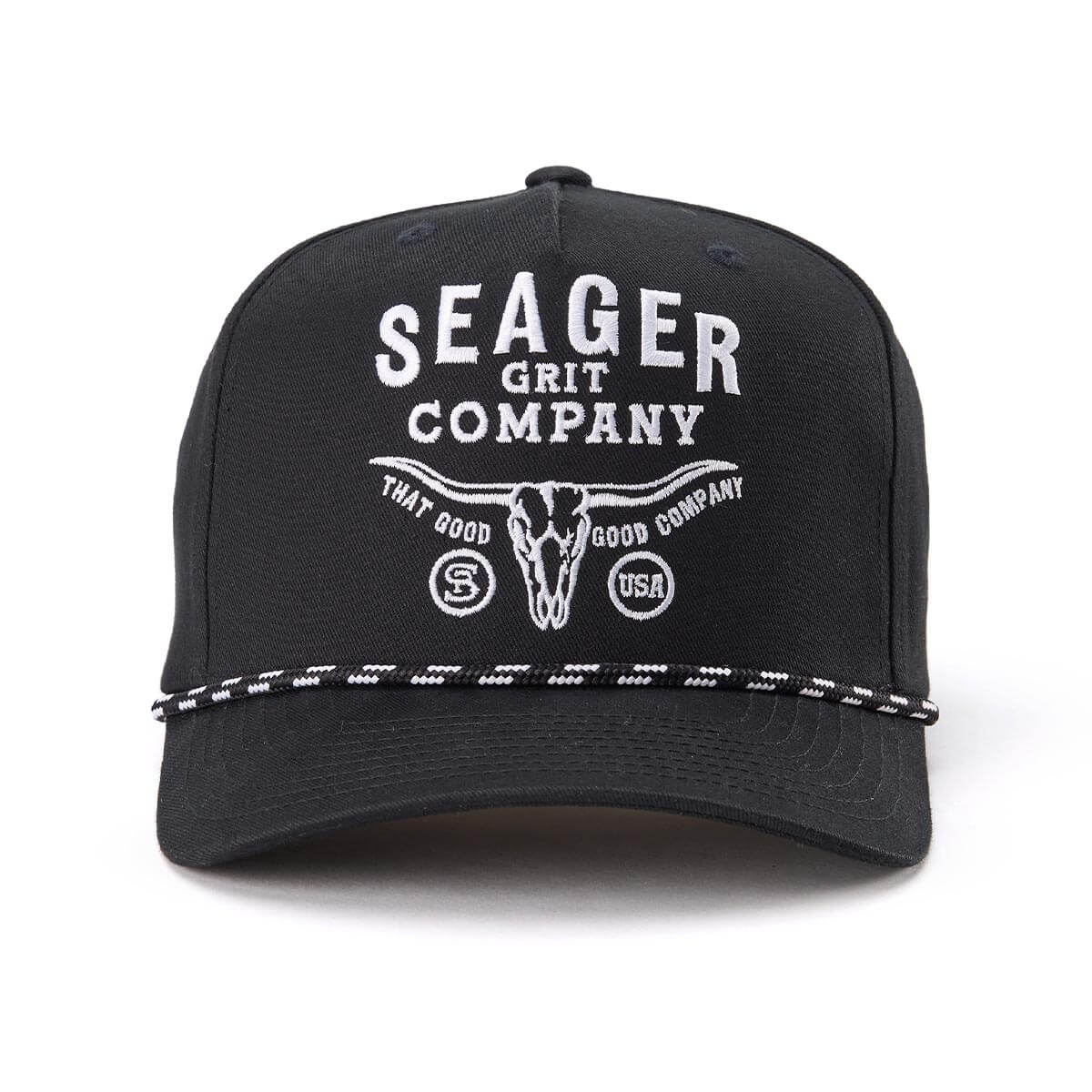 Seager Longhorn Snapback Cap Black