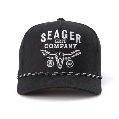 Seager Longhorn Snapback Cap Black