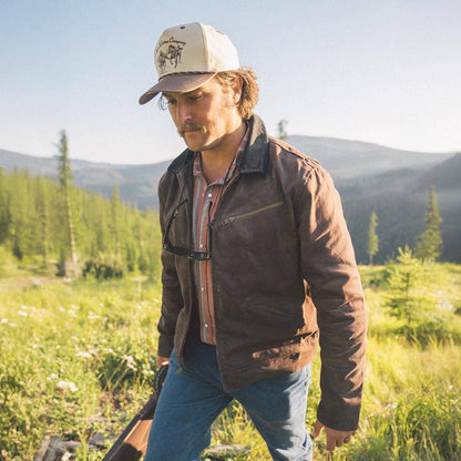 Seager Los Rios Canvas Snapback Cap Cream/Brown