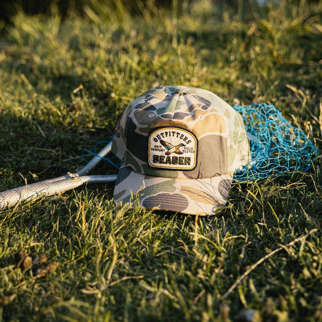 Seager Outfitters Trucker Snapback Cap Duck Camo