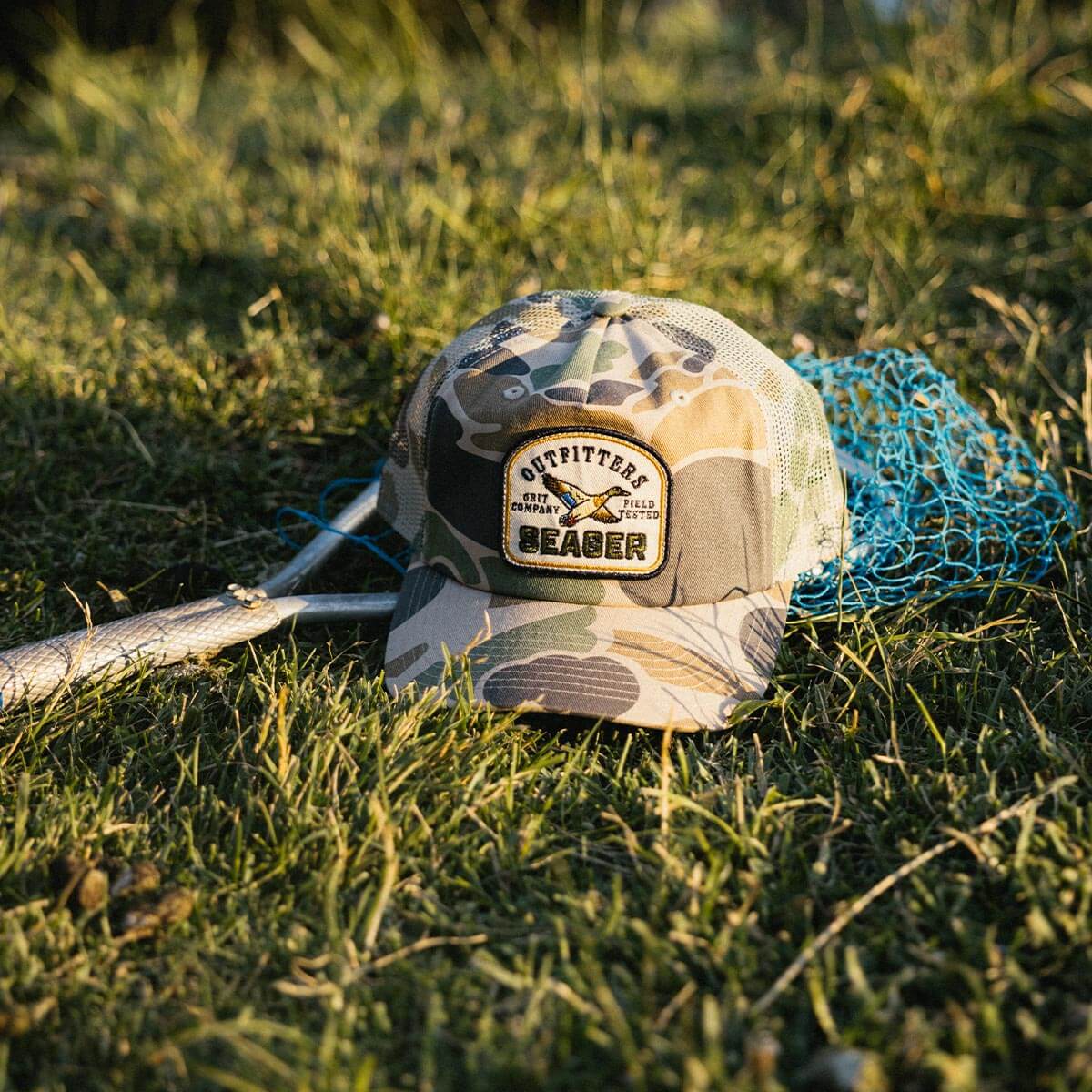 Seager Outfitters Trucker Snapback Cap Duck Camo