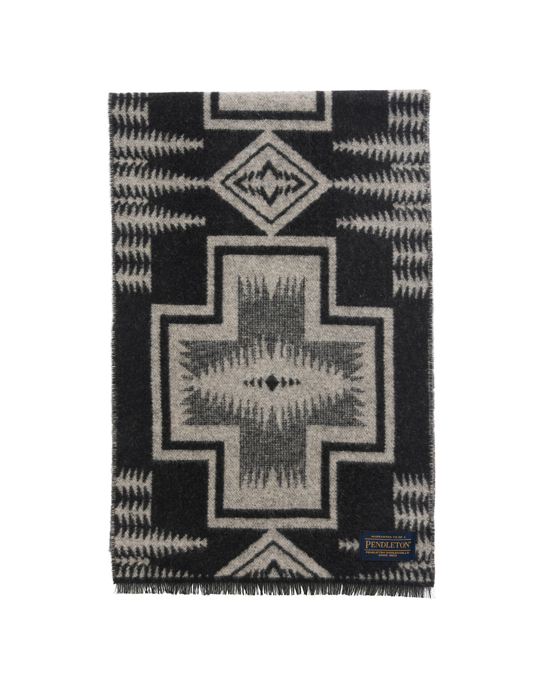 Pendleton Jacquard Scarf in Harding Black/Tan, view 1
