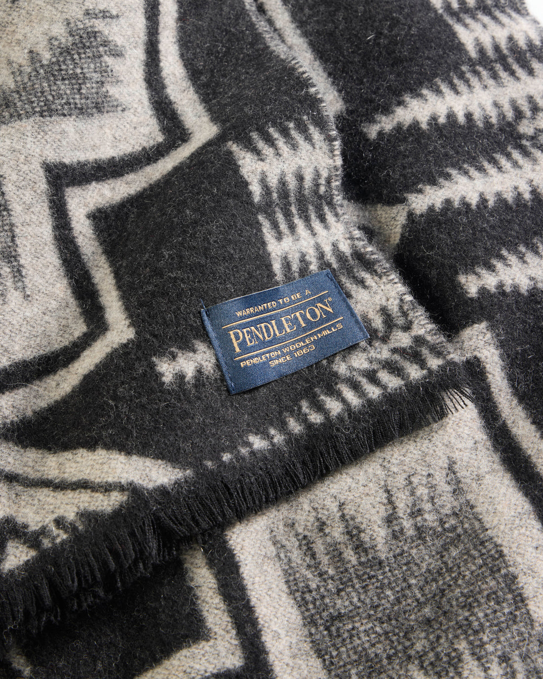 Pendleton Jacquard Scarf in Harding Black/Tan, view 3