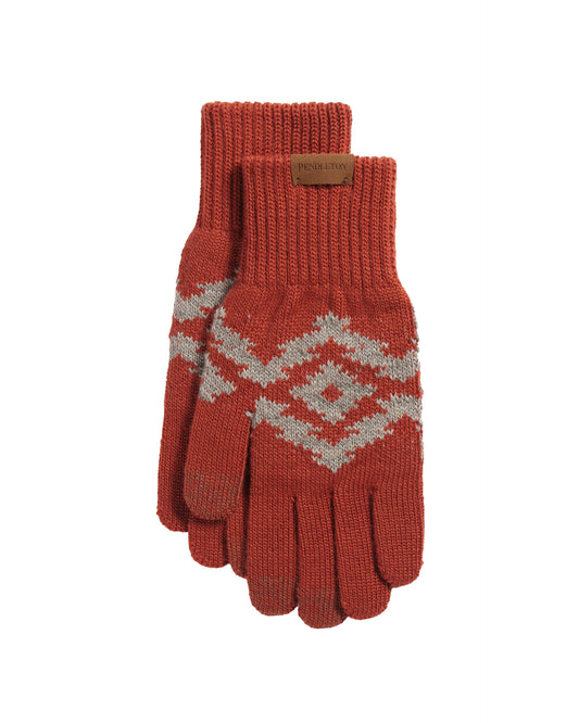 Pendleton Merino Texting Gloves - Crown Point Red, view 2 alternate view