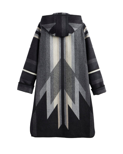 Pendleton Women's Hooded Jacquard Coat - Wyeth Trail Black, view 2