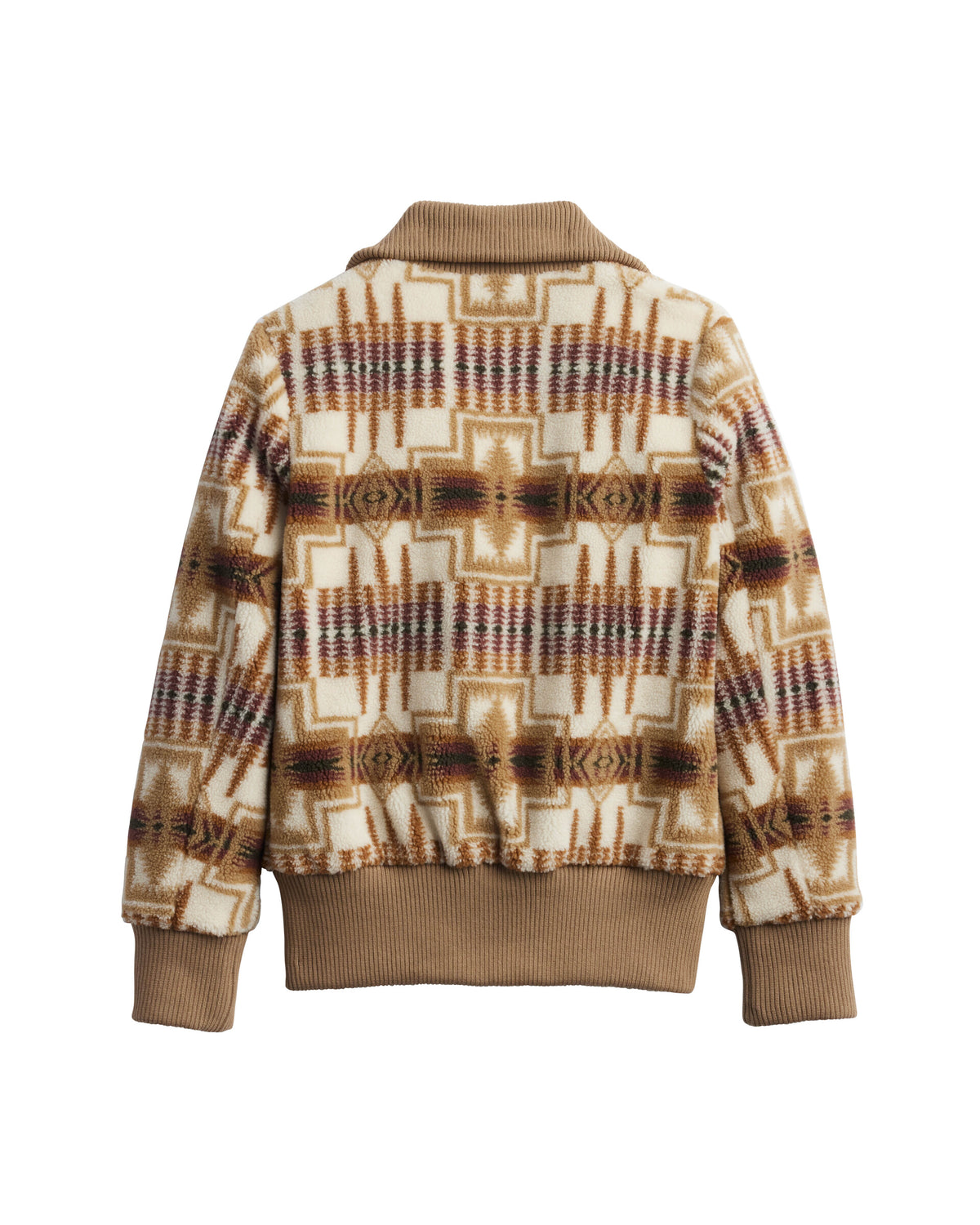 Pendleton Women's Foxglove Fleece Bomber - Tan/Ivory Harding, view 2