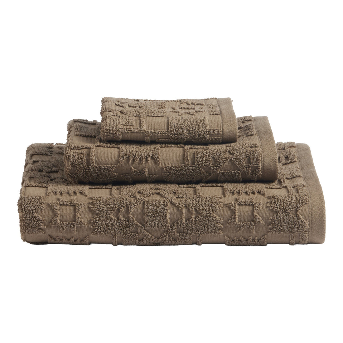 Pendleton Sculpted 3-Piece Towel Set in Stone, view 1