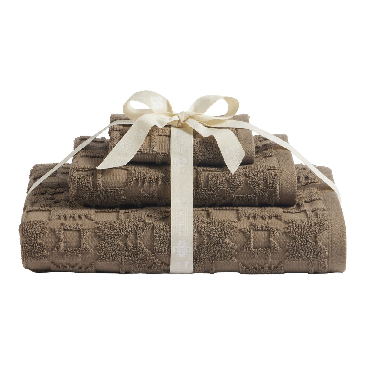 Pendleton Sculpted 3-Piece Towel Set in Stone, view 2