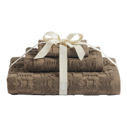 Pendleton Sculpted 3-Piece Towel Set in Stone, view 2