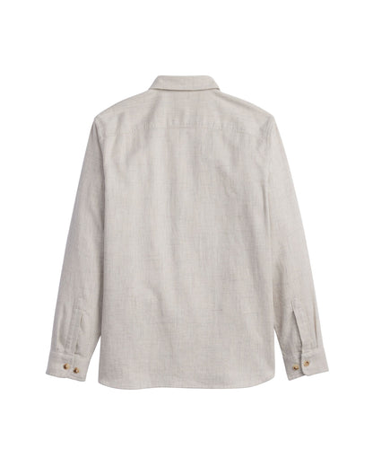 Pendleton Burnside Flannel Shirt in Ecru Donegal Heather - back